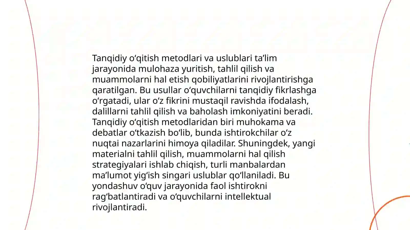Tanqidiy oʻqitish va samarali amalga oshirish omillari 4