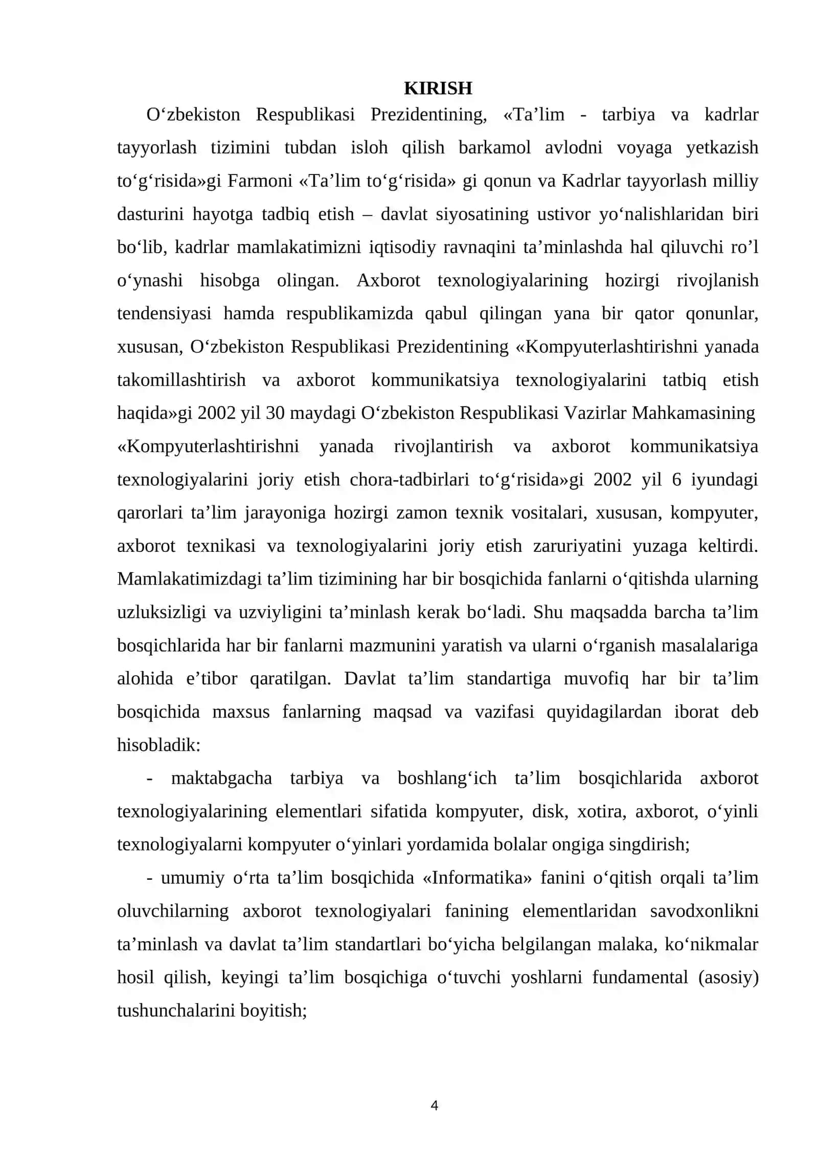 Maxsus fanlarni o’qitish metodikasi fanini o’rgatuvchi elektron o’quv kompleks yaratish 4