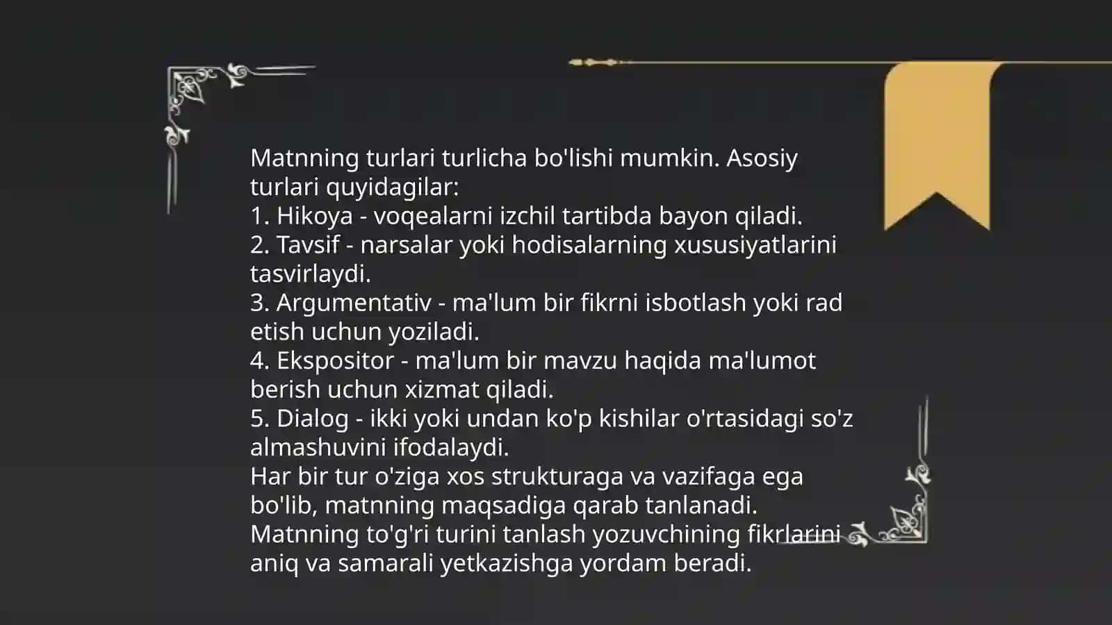 Matn va matn turlari 4