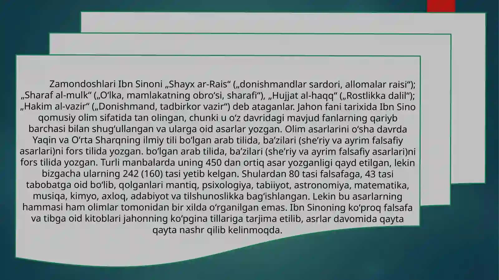 Ibn Sinoning tilshunoslikka oid asarlari tahlili 4