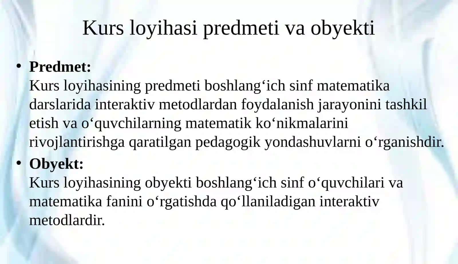 Boshlang'ich sinf matematik darslarida interaktiv metodlardan foydalanish 4