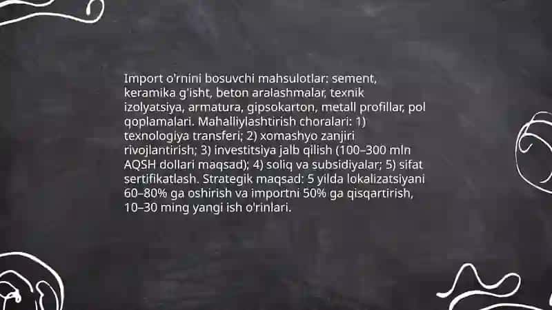 Qurilish materiallari sanoatini rivojlantirish xususiyatlari 4