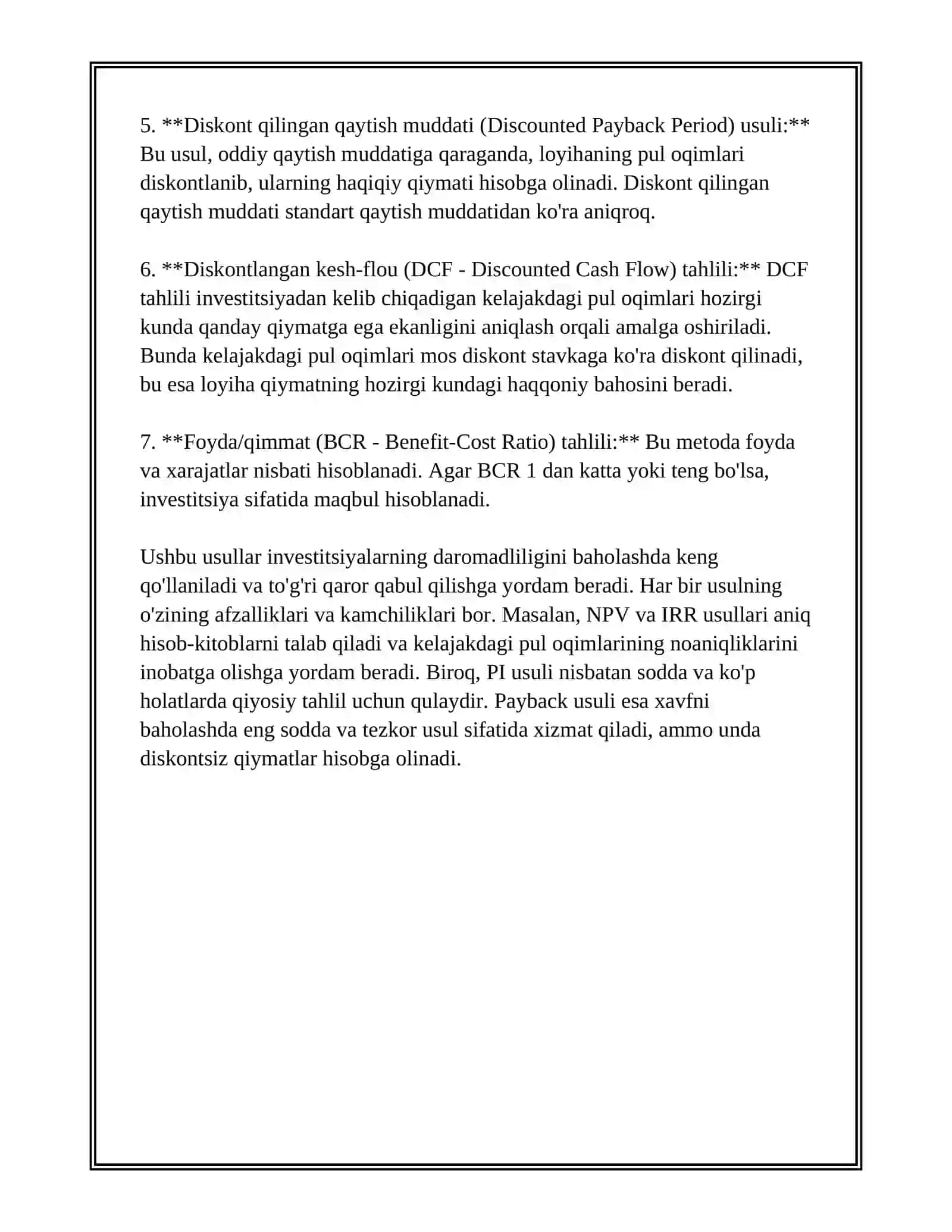 FINANSLIQ REJELESTIRIWDE INVESTITSIYALAR DÁRAMATLILIĢI 4