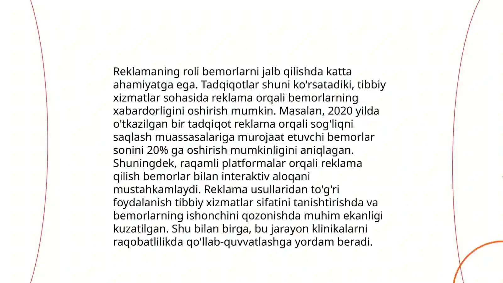 Sog'liqni saqlash muassasalari faoliyatida( stomatologiyada) reklama va uning ahamiyati 4