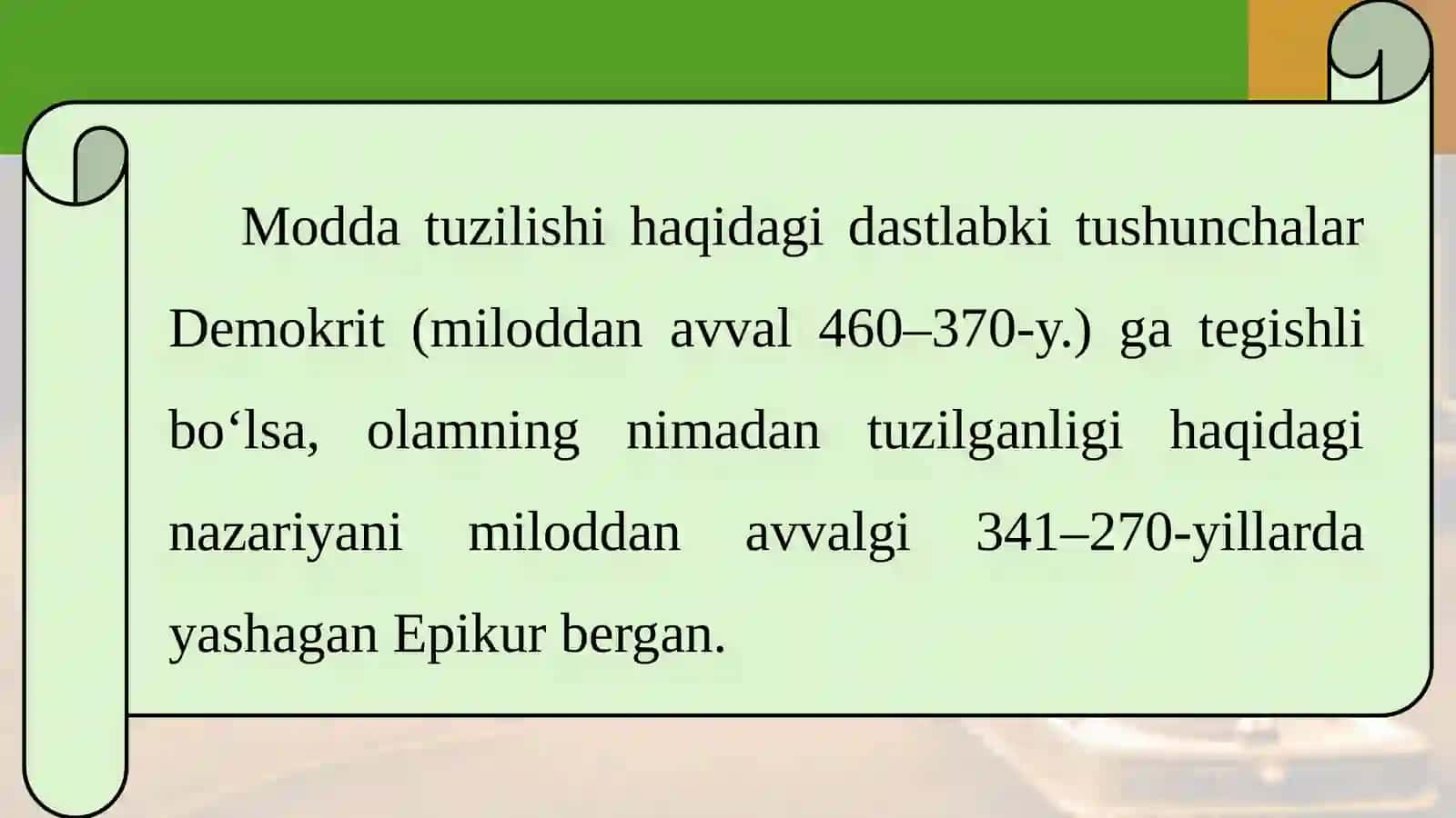 6-sinf Fizika fanidan Fizika taraqqiyoti tarixi dars taqdimoti 4