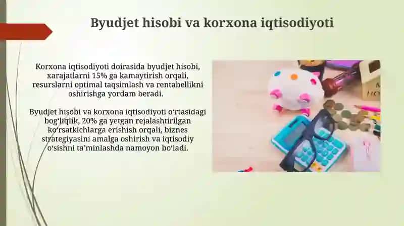 Byudjet hisobining boshqa maxsus fanlar bilan aloqasi 4