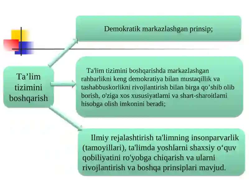 TA’LIM TIZIMINI TASHKIL QILISH VA UNI BOSHQARISH 4