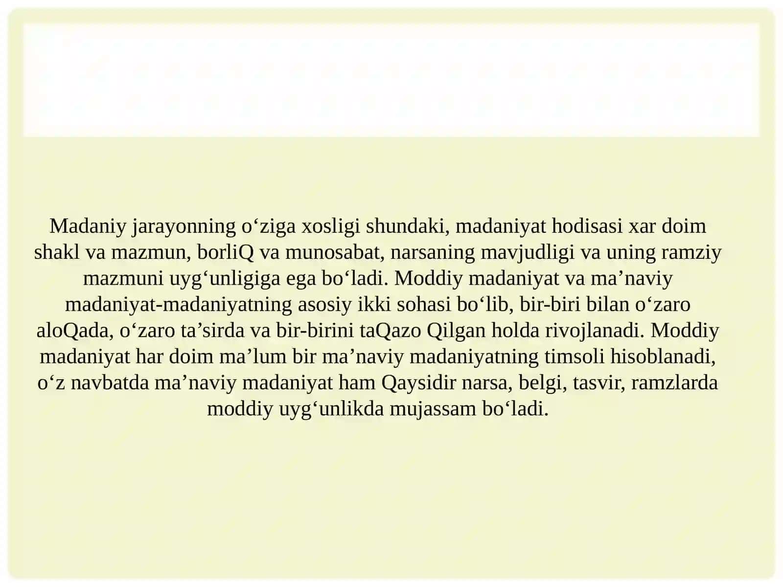 MADANIY MEROS VA UNGA MUNOSABAT MUAMMOLARI 4