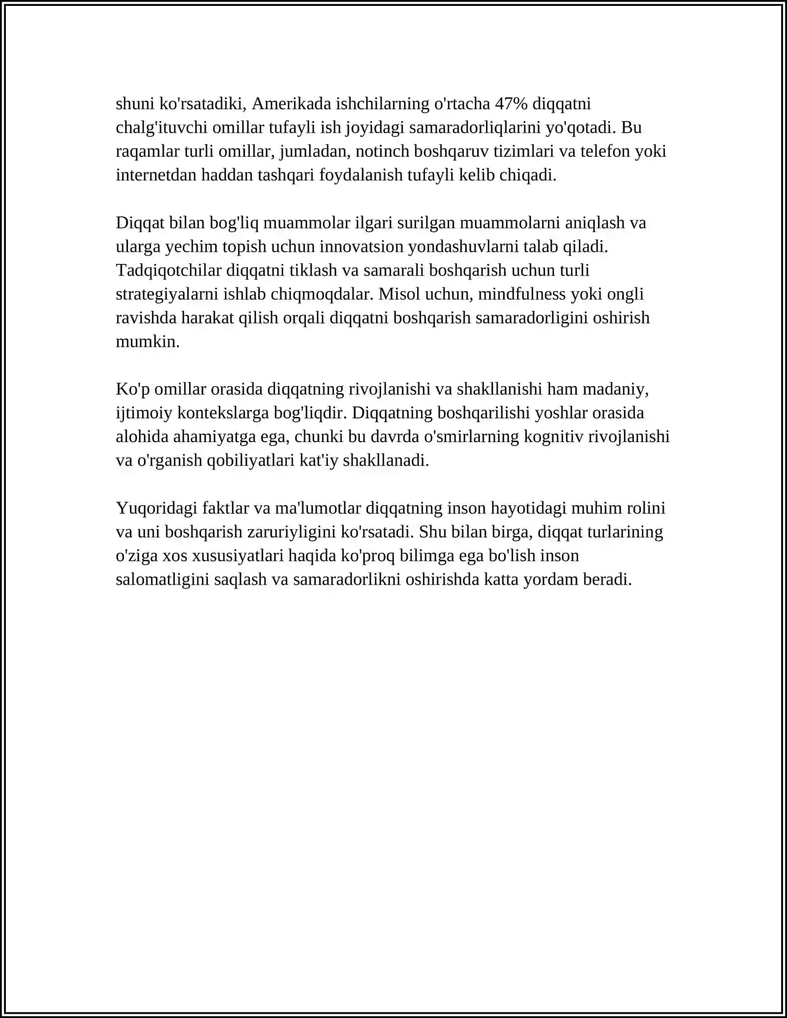 DIQQAT TURLARI VA UNING XUSUSIYATLARI 4