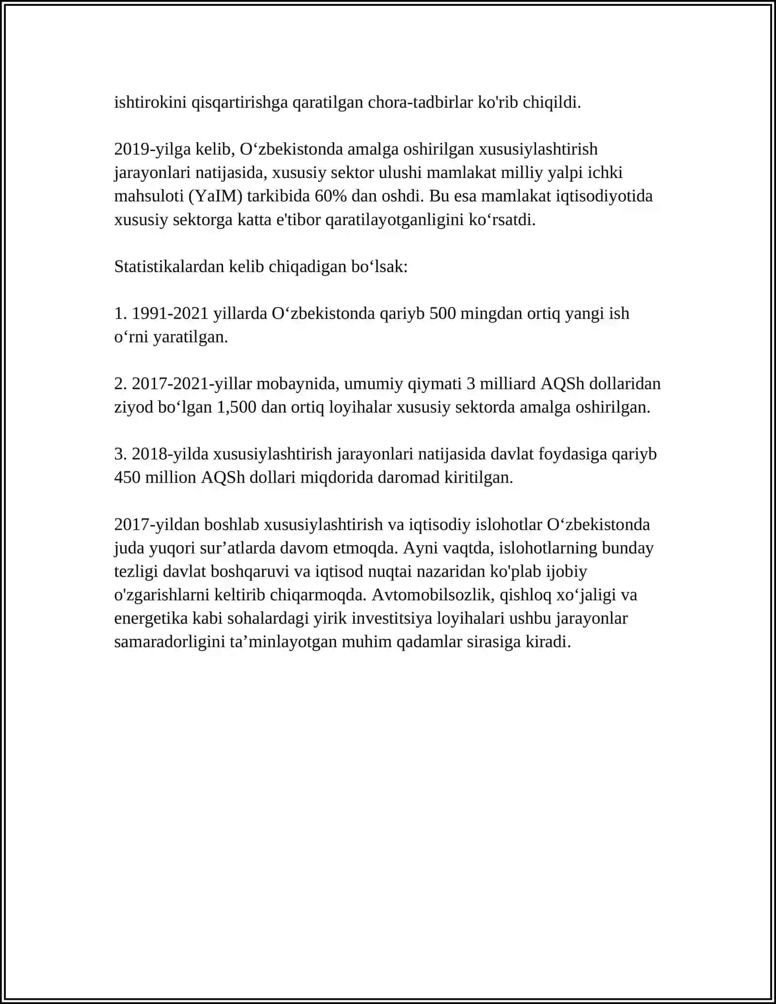 MUSTAQILLIK YILLARIDA OZBEKISTON RESPUBLIKASINI IQTISODIY SIYOSIY JARAYONI 4
