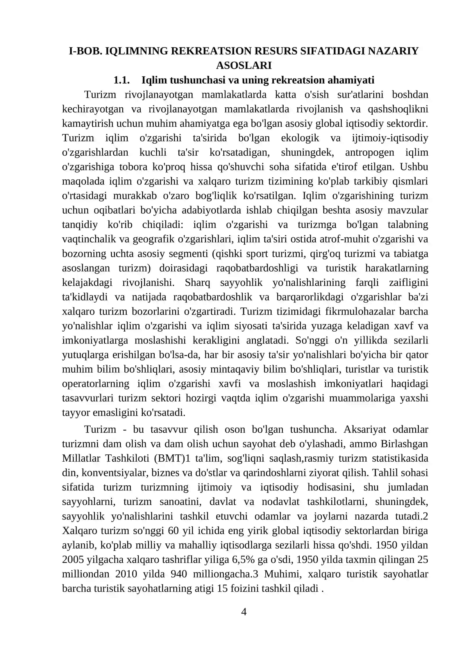 KURS ISHI - iqlim rekreatsion resurs sifatida 4