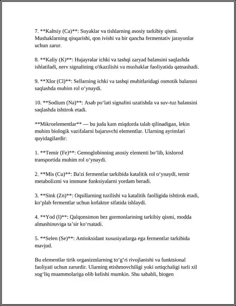 BIOGEN ELEMENTLAR 4