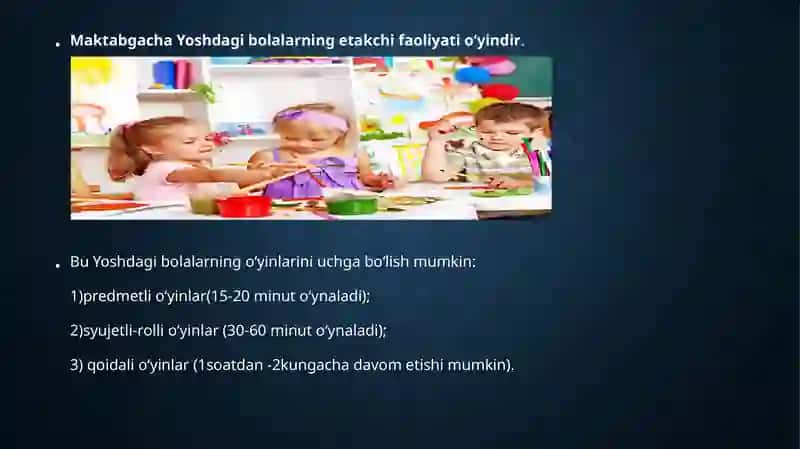 MAKTABGACHAYOSH DAVRIDA PSIXIKRIVOJLANISH XUSUSIYATLARI 4
