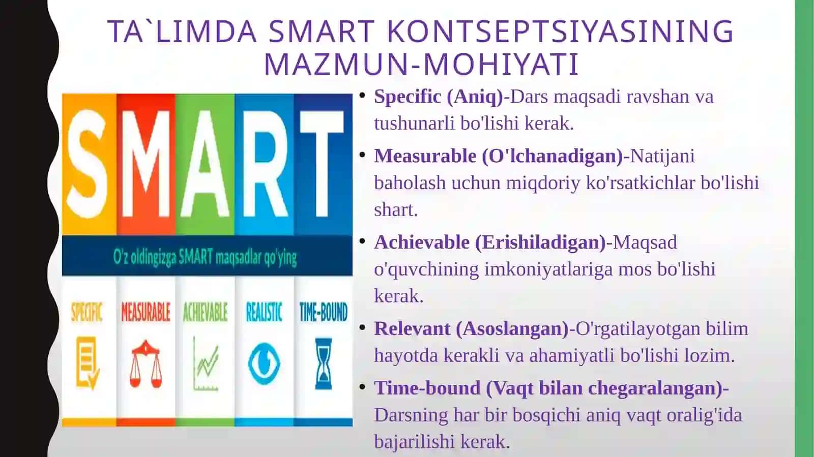 SMART yondashuvi asosida darslarni rejalashtirish 4