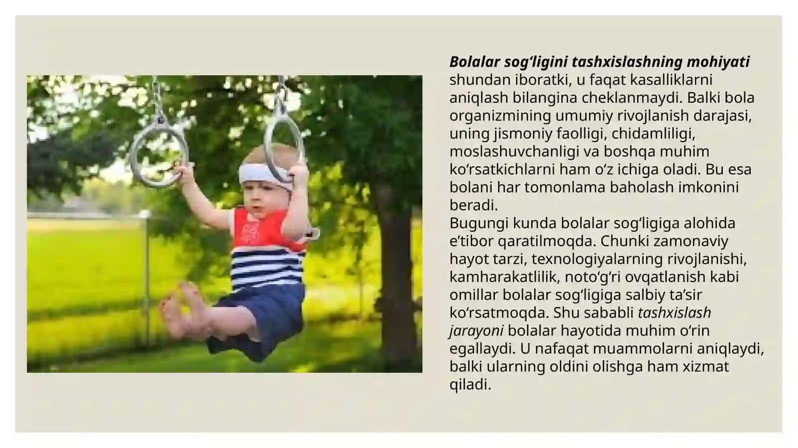 Bolalarning sog‘ligi va jismoniy rivojlanganligi holatini tashxislash 4