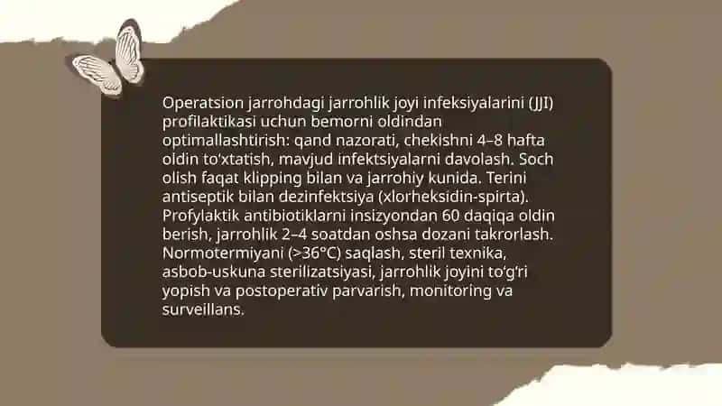 Xirurgiyada gospital infeksiyani profilaktikasi 4