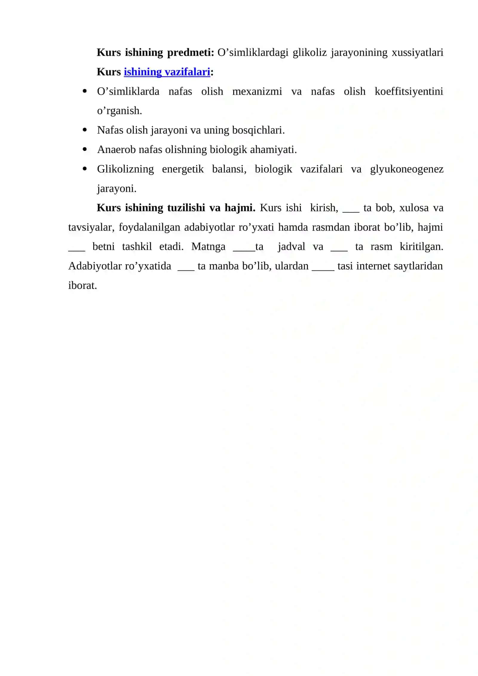 Kurs ishi mavzusining asoslanishi va uning dolzarbligi 4