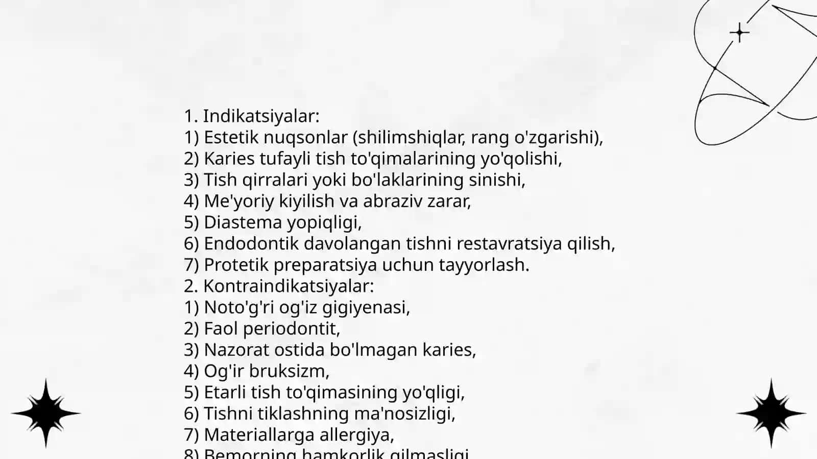 Klinik restavratsion stomatologiya: taʼrif va asosiy tamoyillar 4