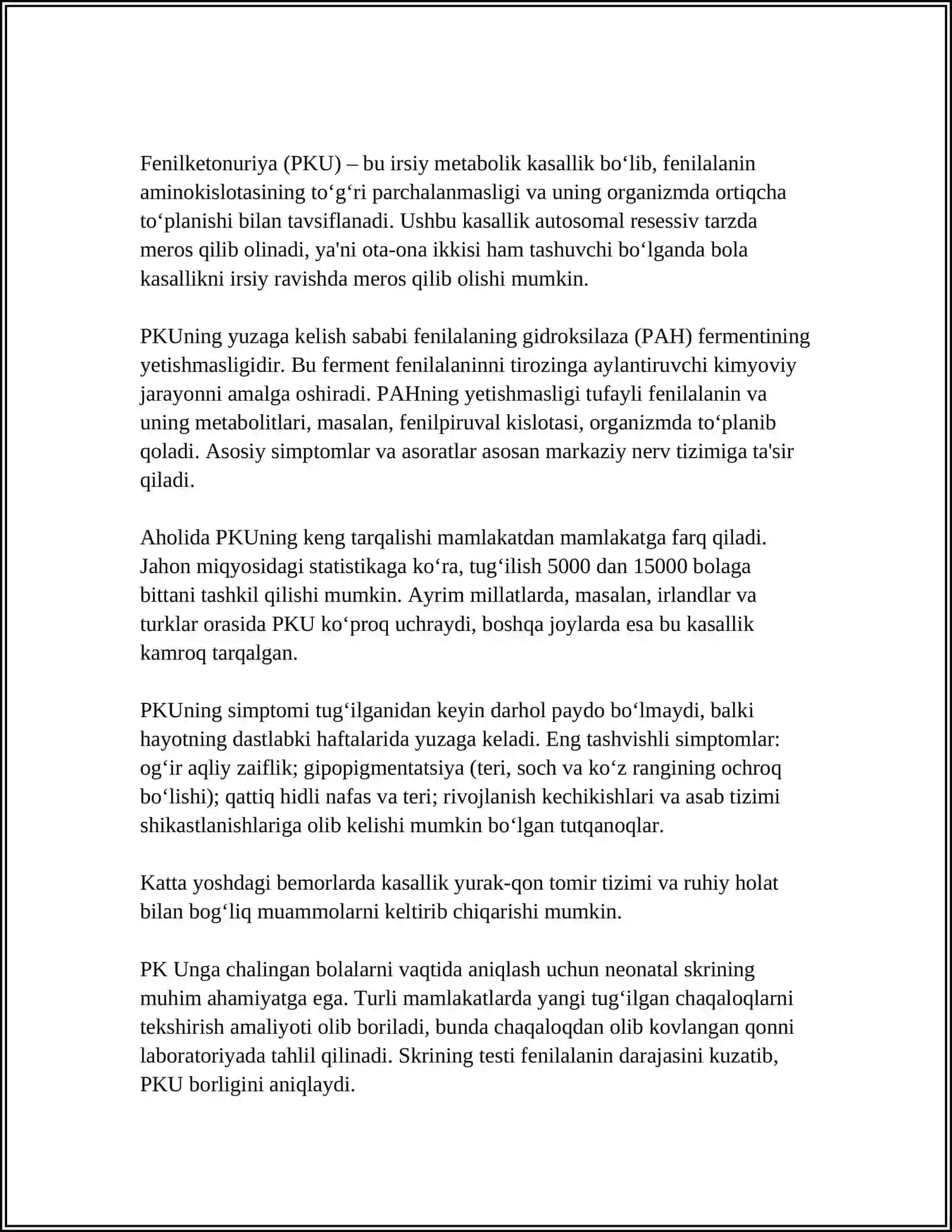 AMINOKISLOTALAR ALMASHINUVINING TUG' MA KASALLIKLARI 4