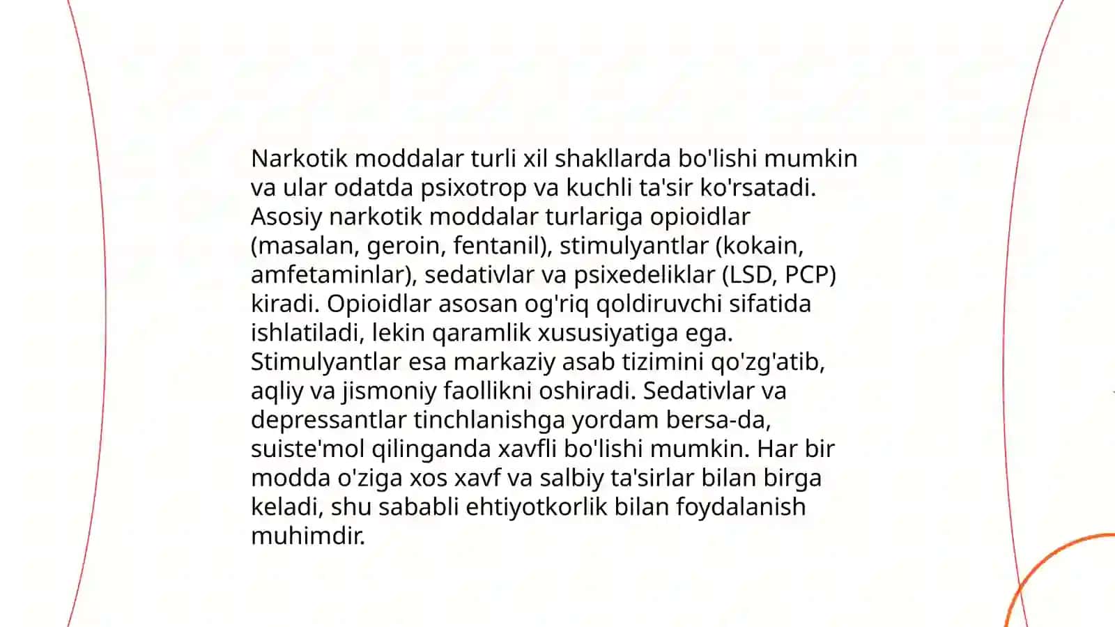 Giyohvandlik va mast qiluvchi tabletkalar 4