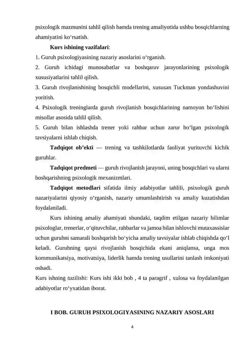 BOSHQARUV DINAMIKASIDAGI GURUHNING RIVOJLANISH BOQICHLARI 4