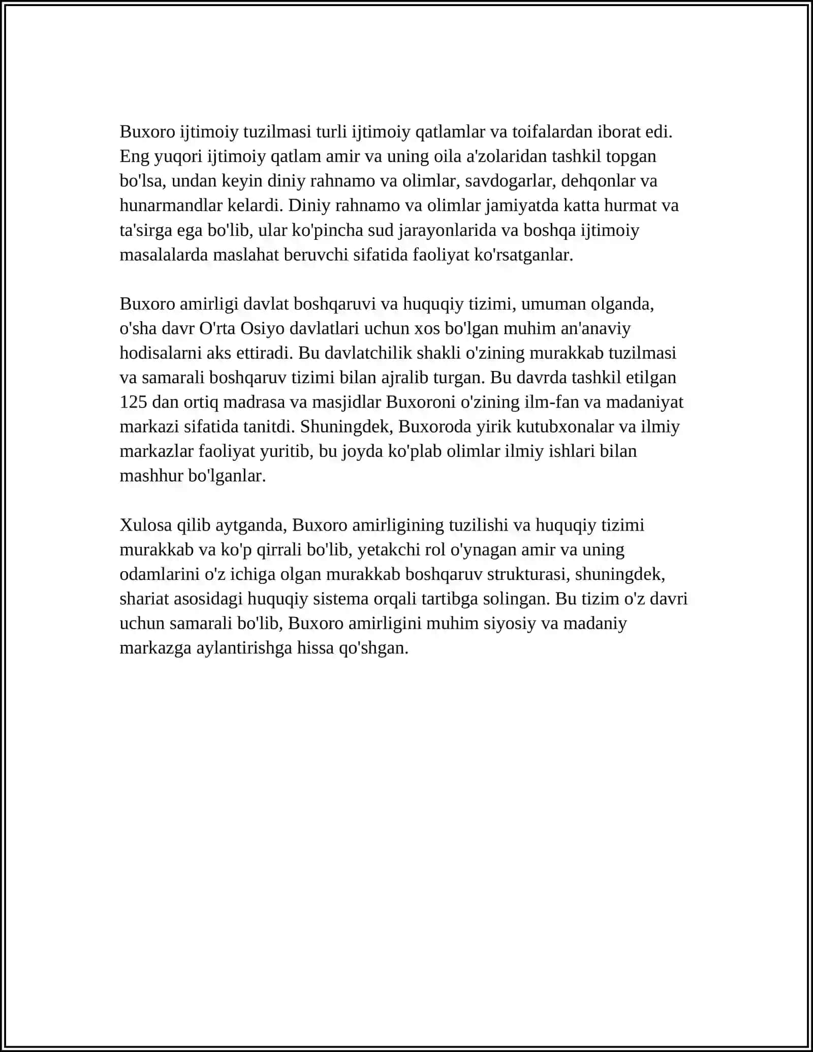 Buxoro amirligi tuzilishi va huquqiy tizimi 4
