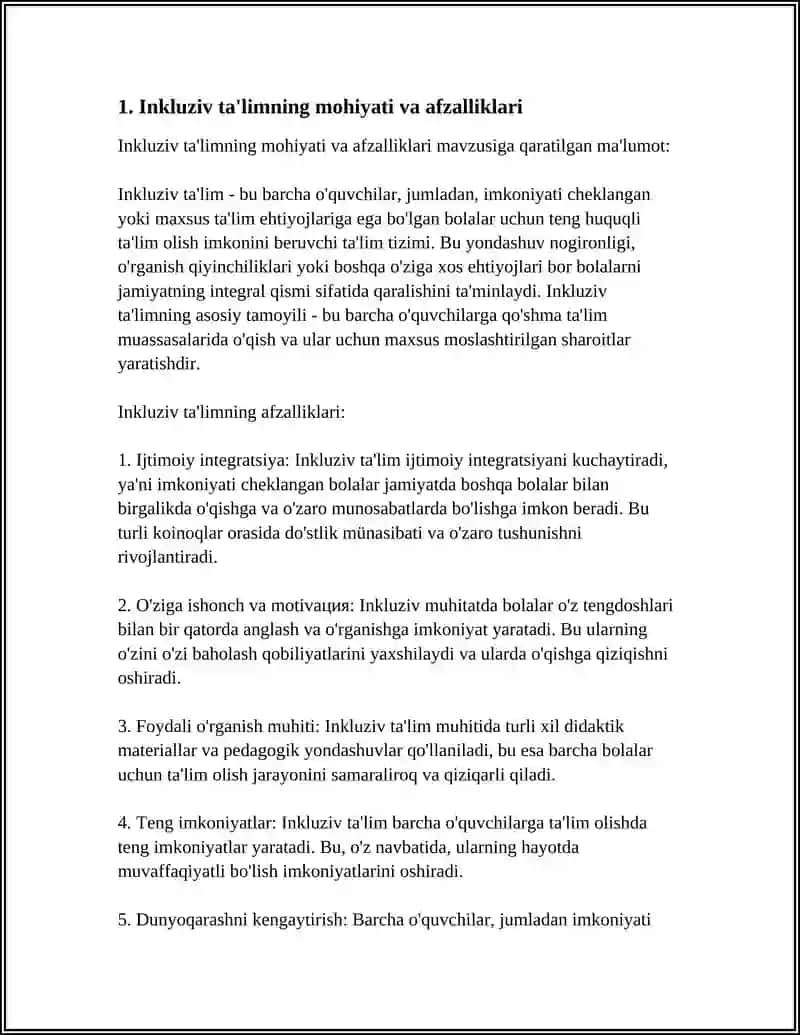 NUQSONI BOLGAN BOLALARNI INKLUZIV TA'LIM SHAROITDA O'QISH VA TARBIYALASH 4