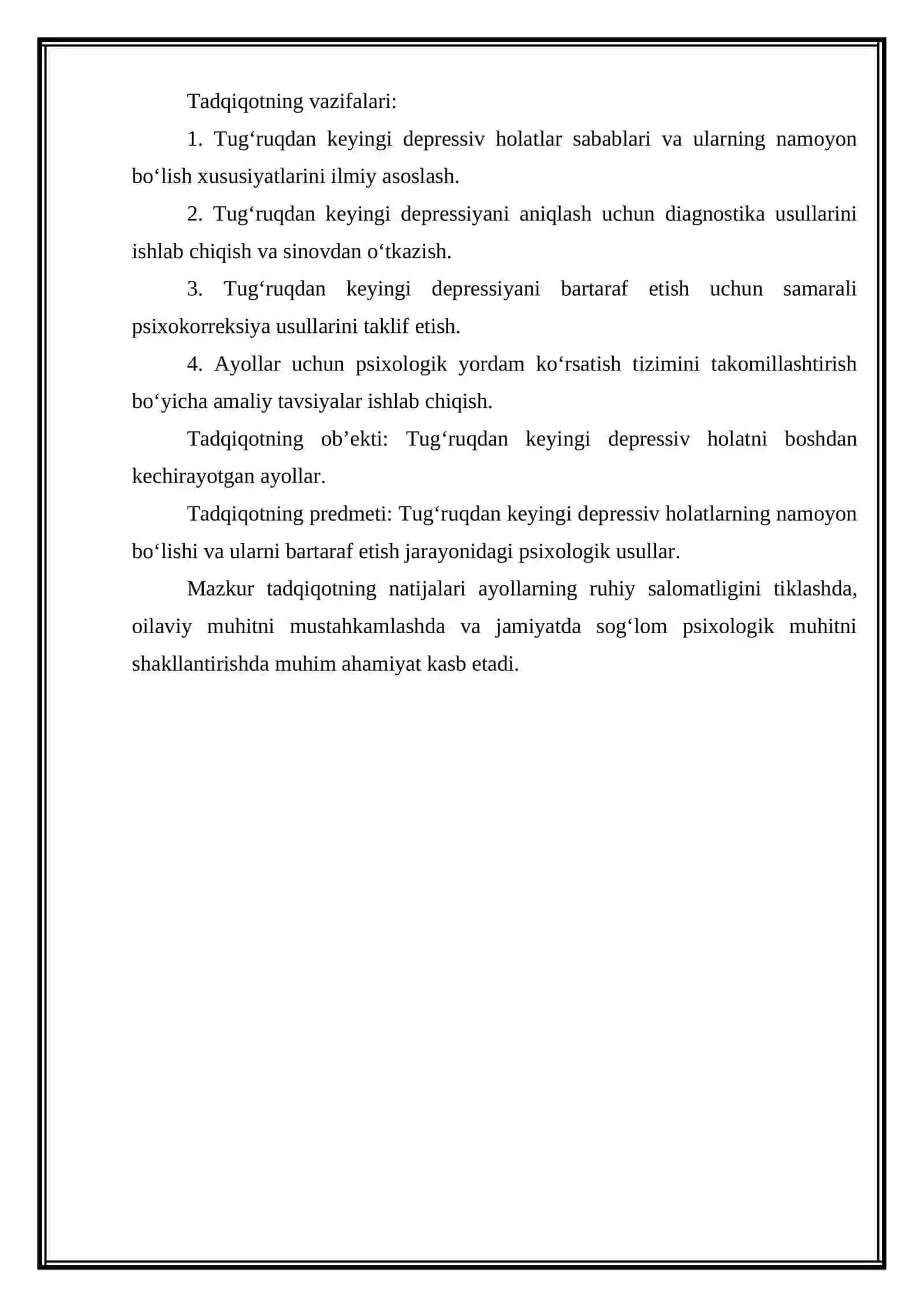 TUG`RUQDAN KEYIN DEPRESSIV HOLATLAR PSIXOKORREKSIYASI 4