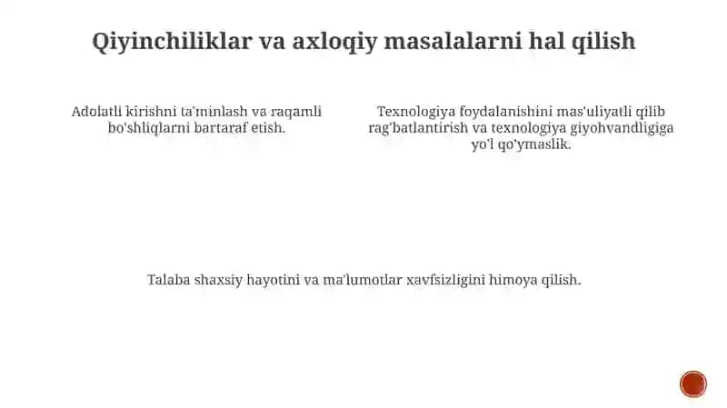 Texnologik ta'lim metodikasi fanining tarbiyadagi o'rni 4