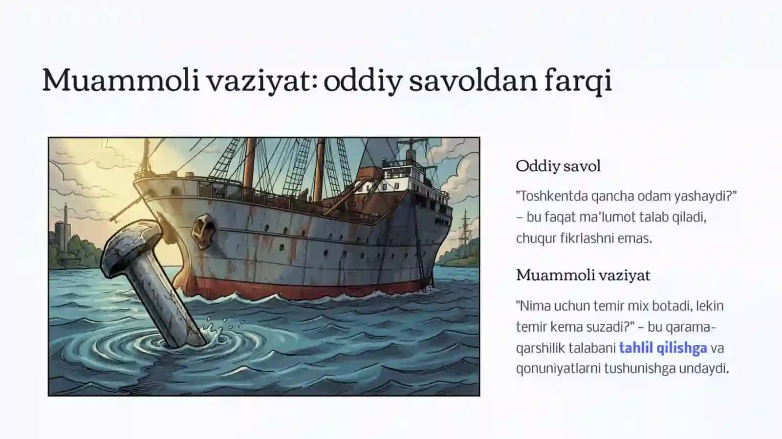 Informatika fanida muammoli vaziyatlardan foydalanish 4