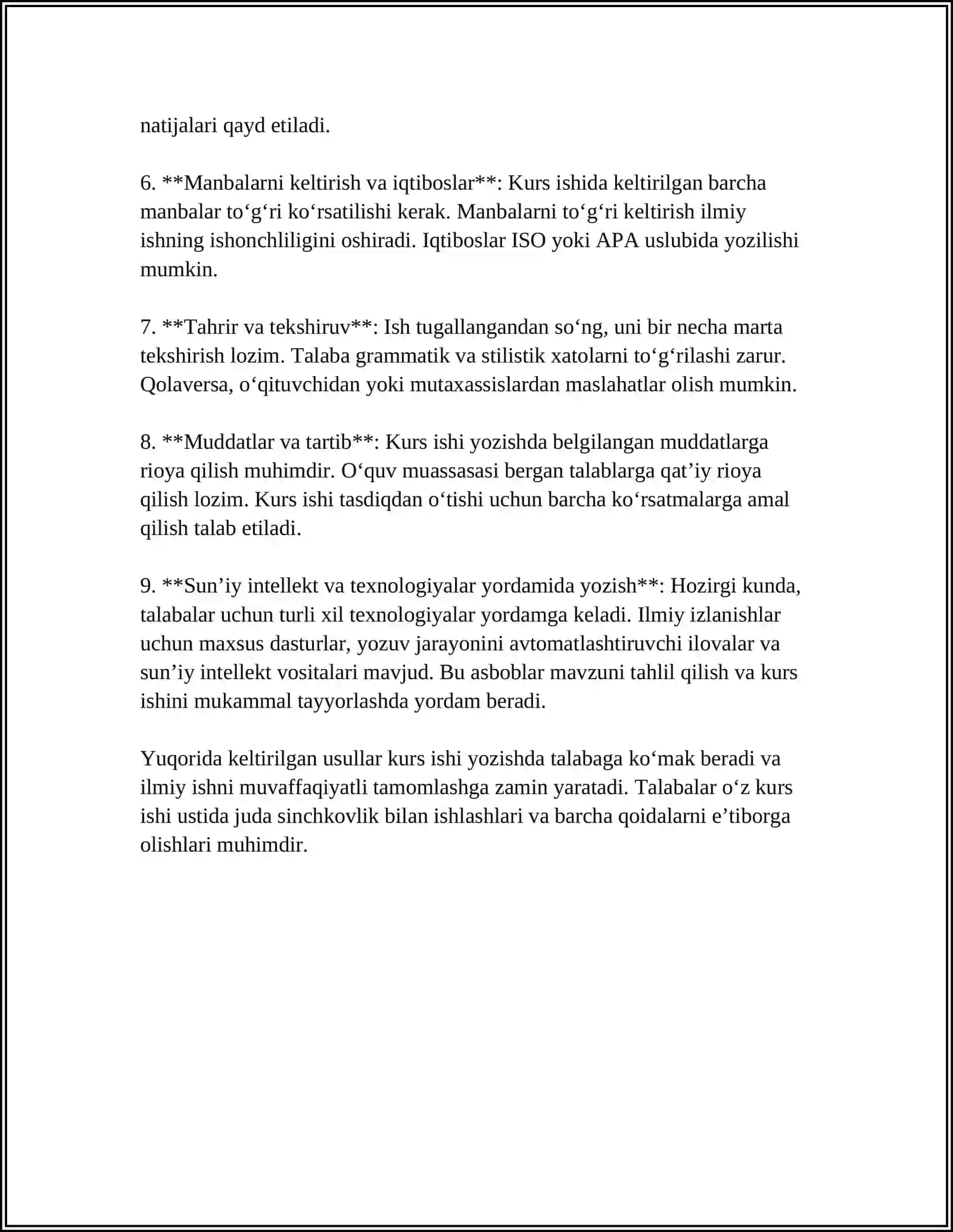 Kurs ishlari yozish usullari 4