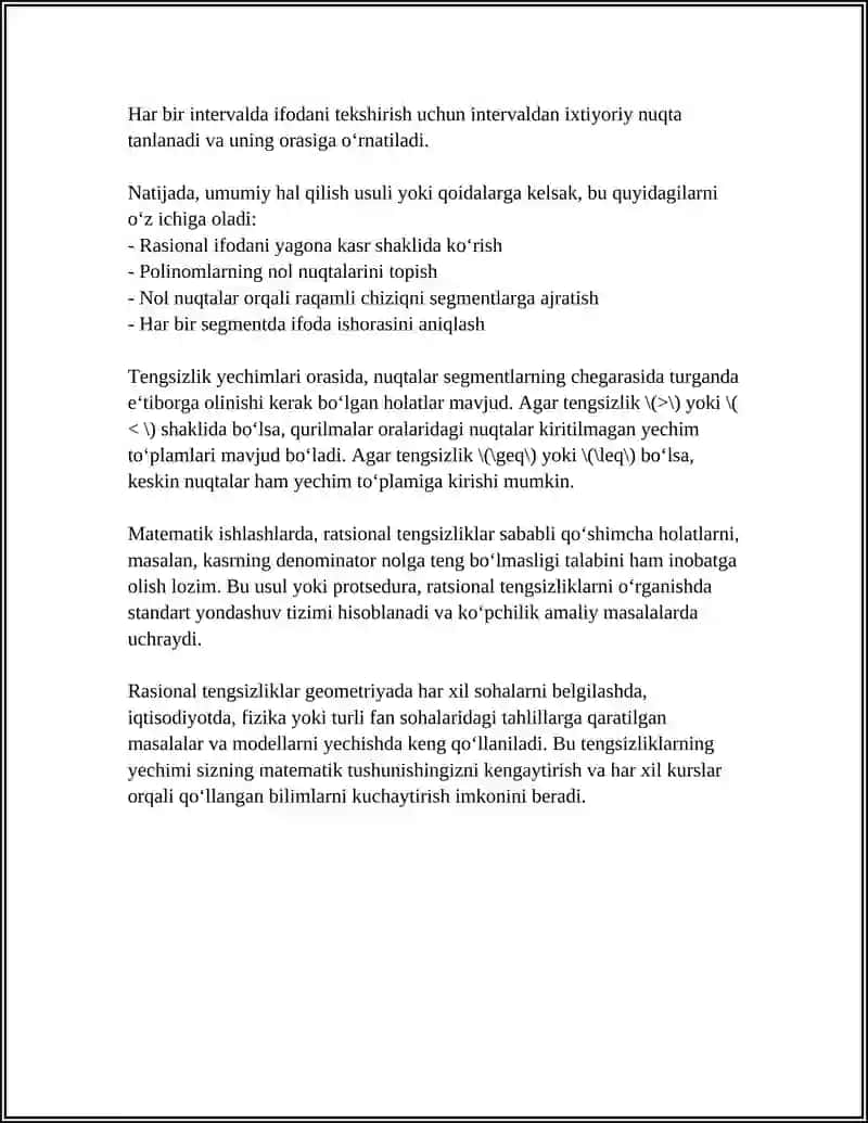 Ratsional tengsizliklar 4