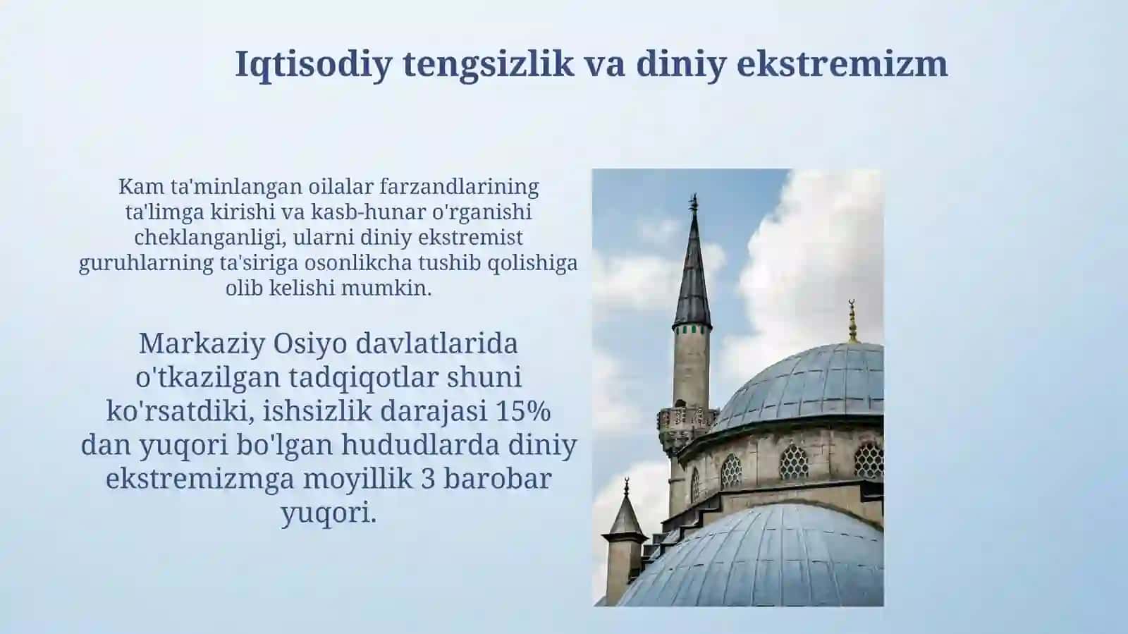 Diniy aqidaparastlik ekstremizim paydo bõlishining ijtimoiy-tarixiy zaminlari va rivojlanishi 4