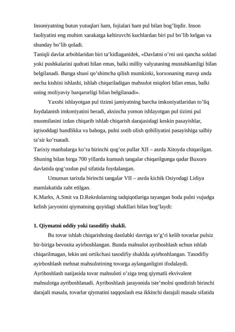 Pulning O'ziga Xos Xususiyatlari 4