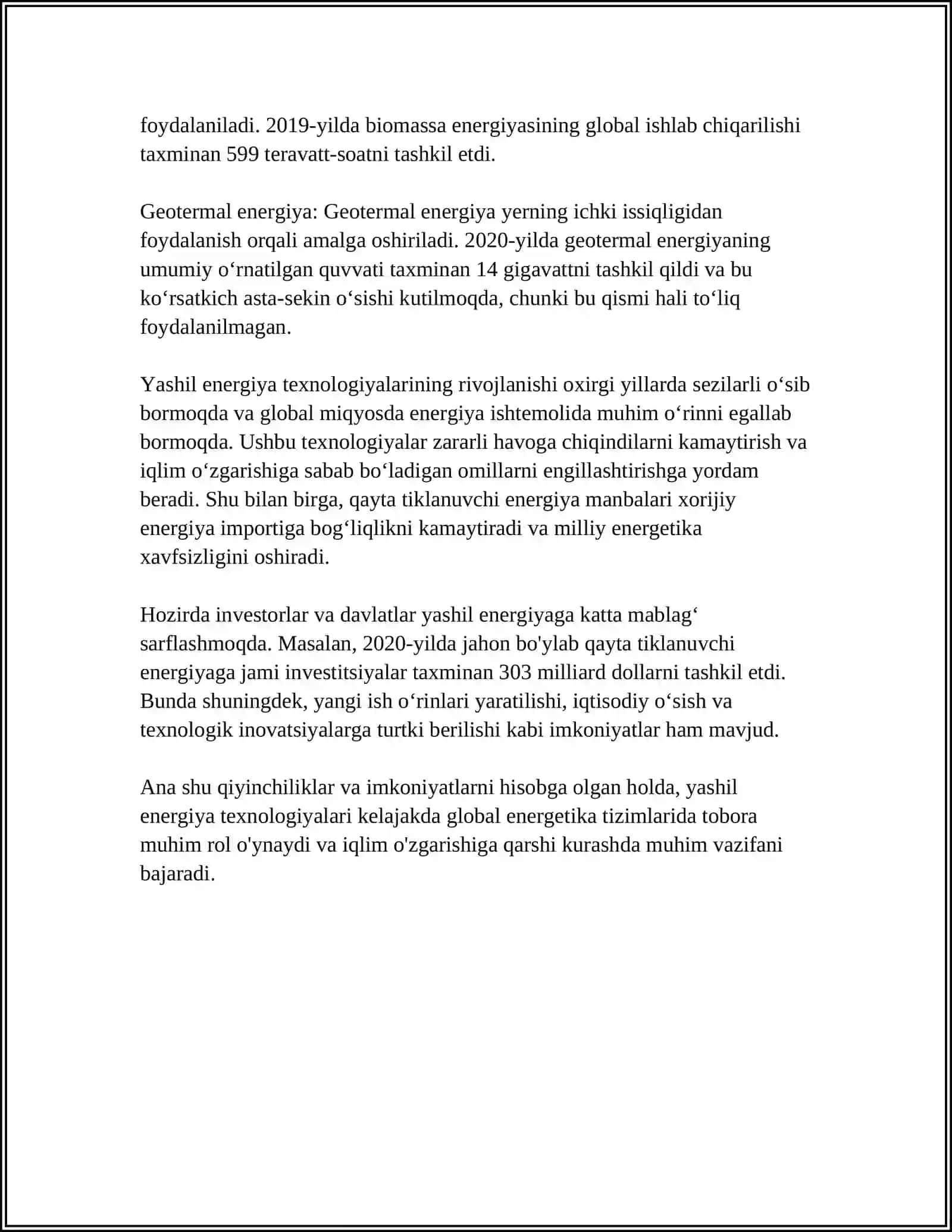 Yashil energiya texnologiyalari 4
