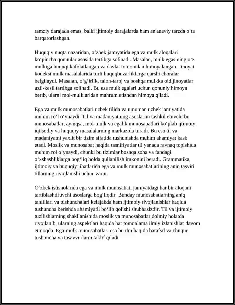 MOSLIK VA MUNOSABATGA OID MISOLLAR 4