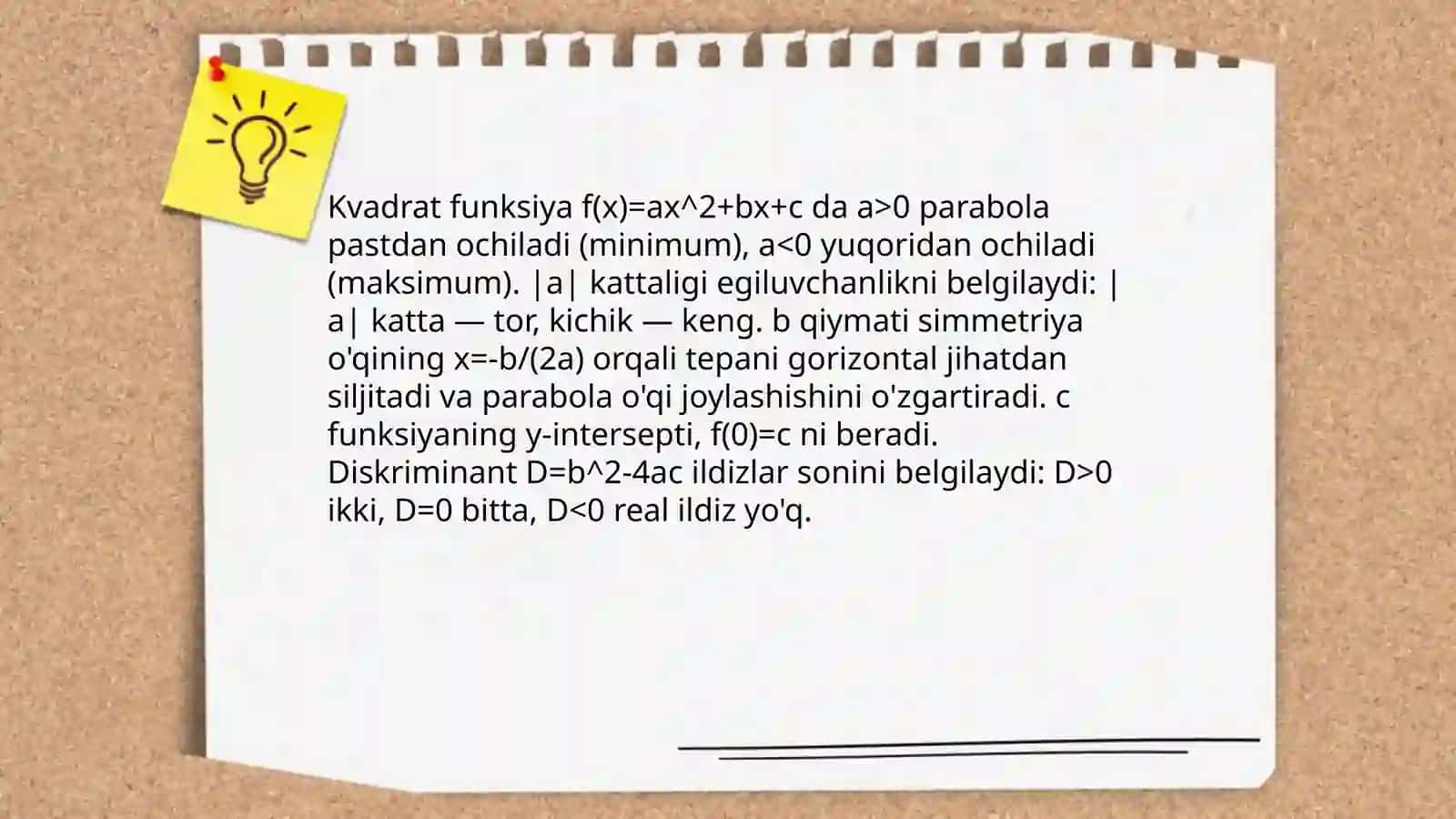Kvadrat funksiya va uning grafigi 4
