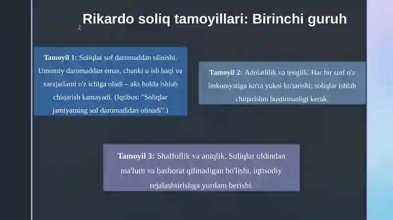 Devid Rikardo soliqtamoyillari 4
