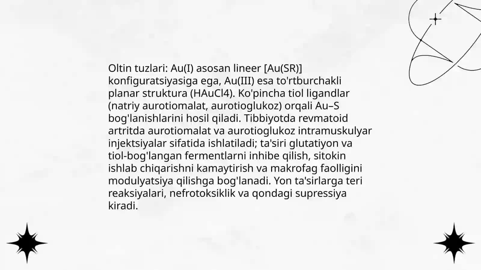 Oltin birikmalarining tibbiyotda qo’llanishi, auroterapiya 4