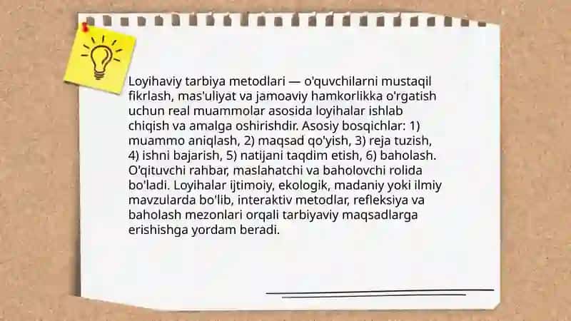 Zamonaviy Pedagogikada tarbiya metodlari va shakllari 4