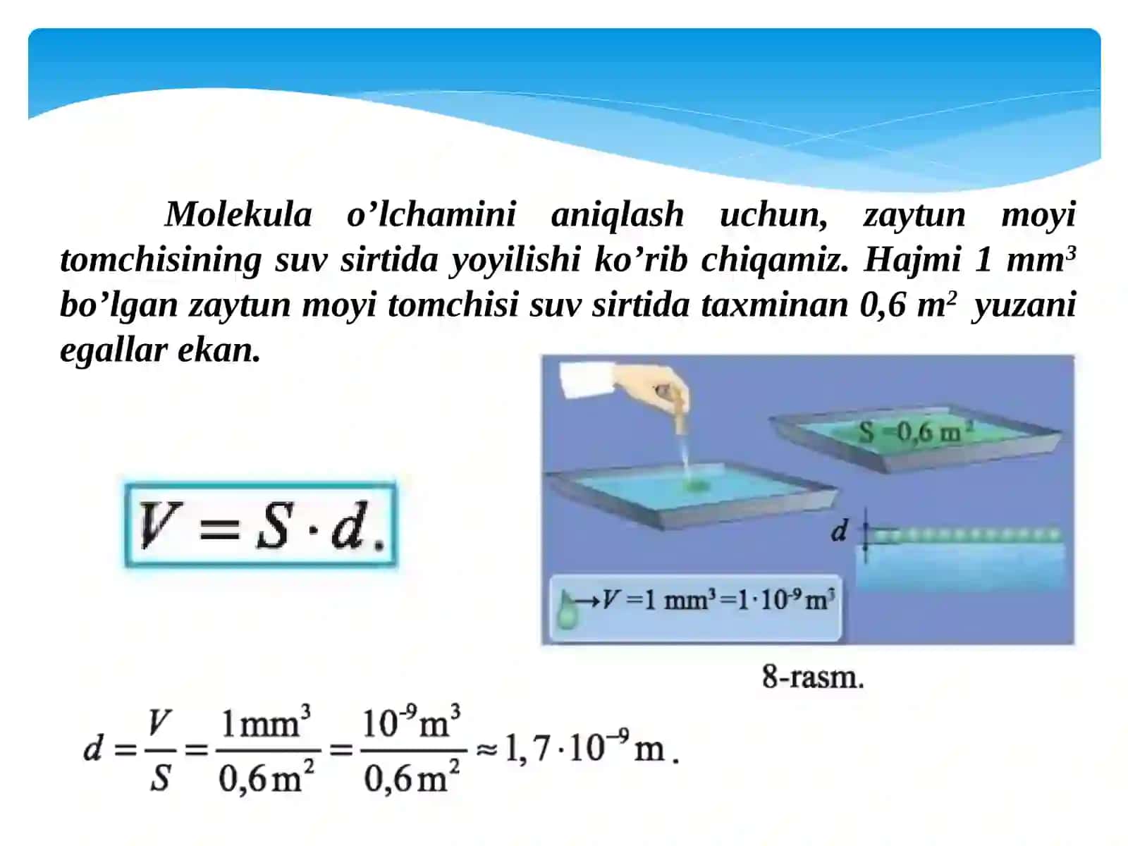 MOLEKULANING MASSASI VA O’LCHAMI 4