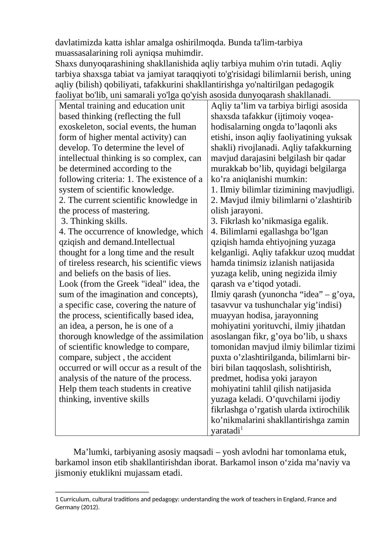 O'QUVCHILARNING MA’NAVIY-AXLOQIY TARBIYASI. O’QUVCHILARDA ILMIY DUNYOQARASHNI SHAKLLANTIRISH METODLARI VA VOSITALARI 4