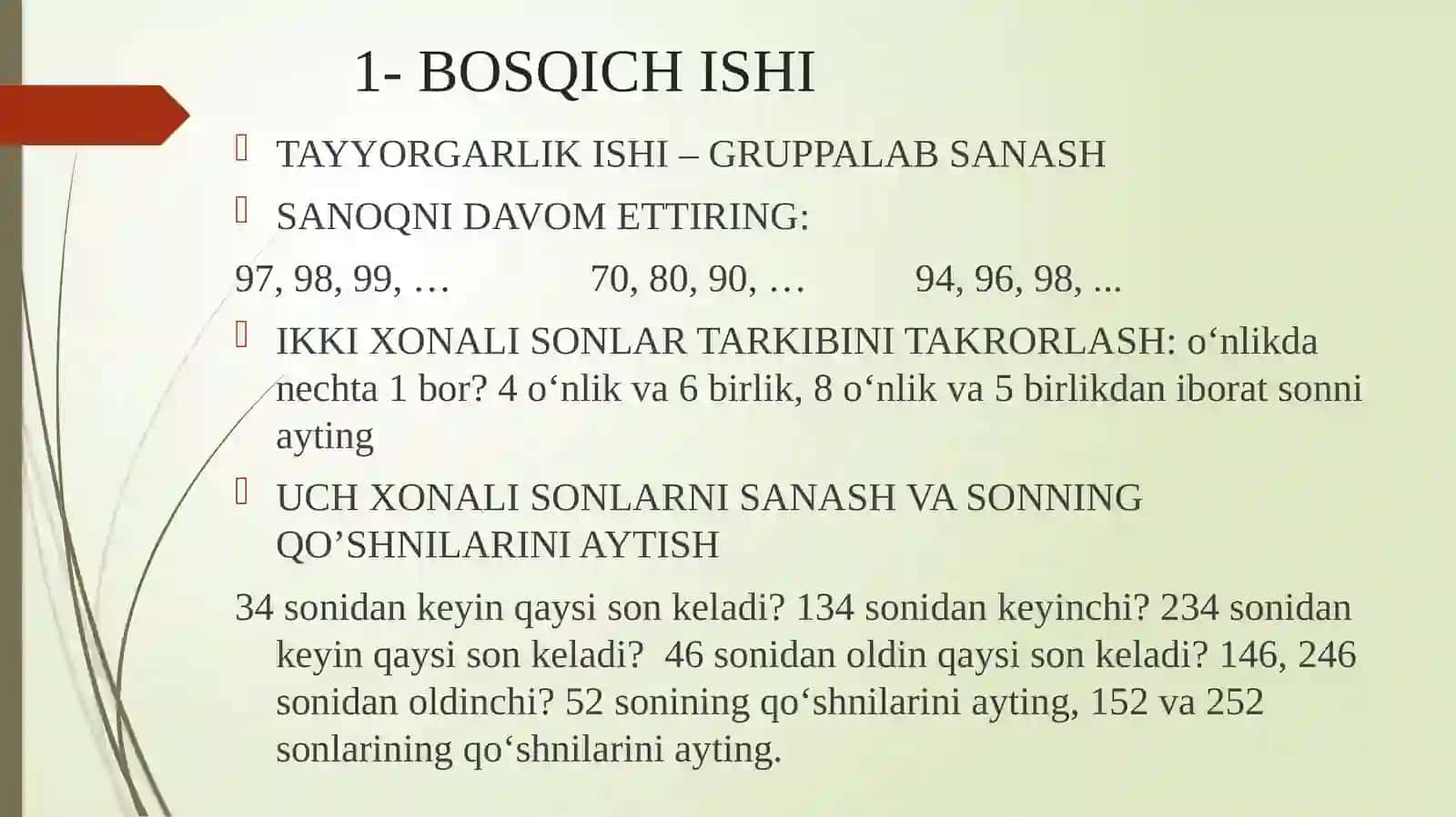 Boshlang‘ich sinflarda ko‘p xonali sonlar ustida nomanfiy butun sonlarni nomerlashga o‘rgatish metodikasi 4