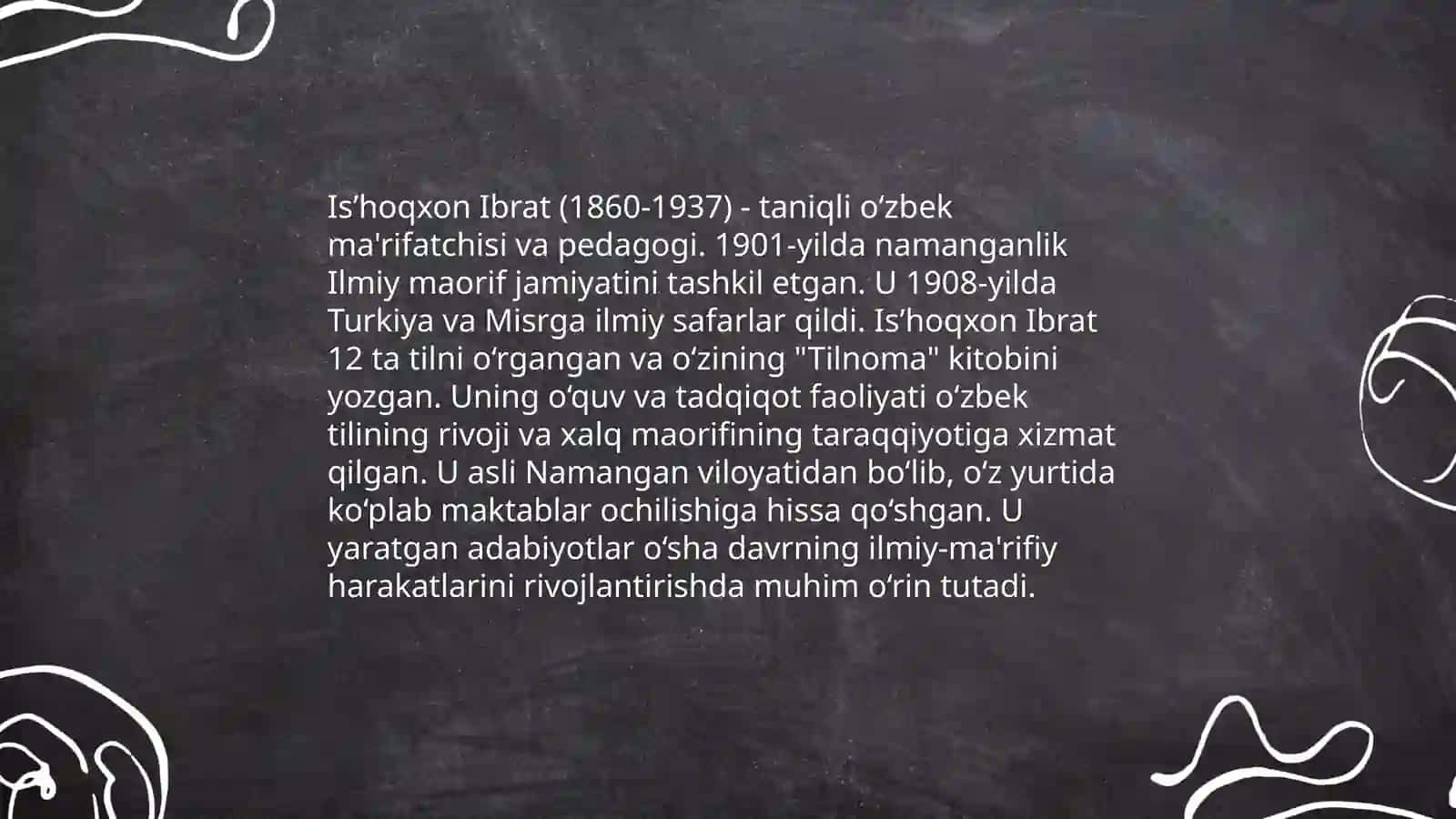 Is’hoqxon Ibrat va uning asarlari tahlili 4