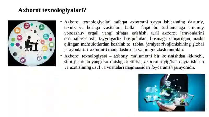 Aхbоrоt-kоmmunikаtsiya tехnоlоgiyalаrining tаsniflаnishi 4
