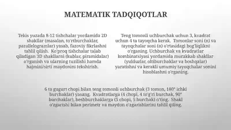 Gugurt choʻplari yordamida shakllar yasash 4