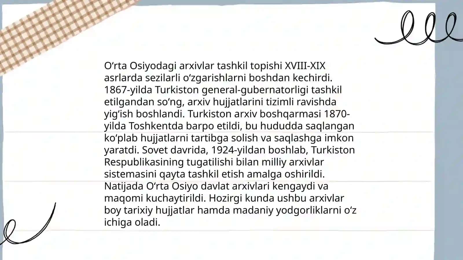 Oʻrta Osiyodagi dastlabki arxivlar 4