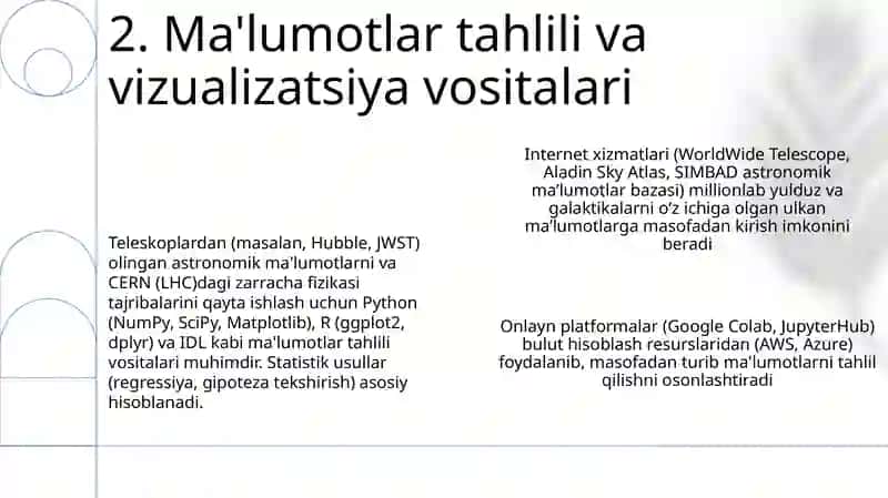 Fizika va astronomiya ta’limida internet xizmati turlaridan foydalanish asoslari 4