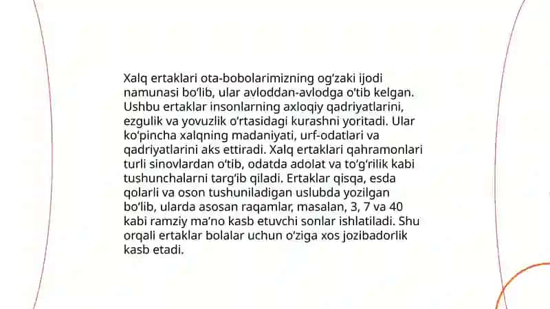 ʼʼEgrivoy va Toʻgʻrivoyʼʼ xalq ertagi.Taqdimot 4