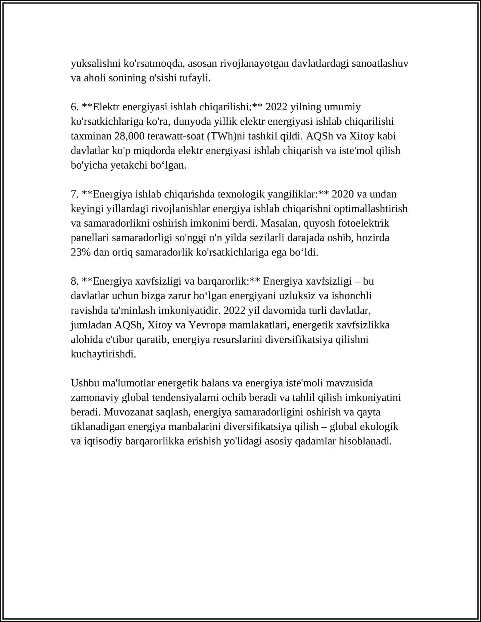 ENERGETIK BALANS VA UNING TURLARI 4